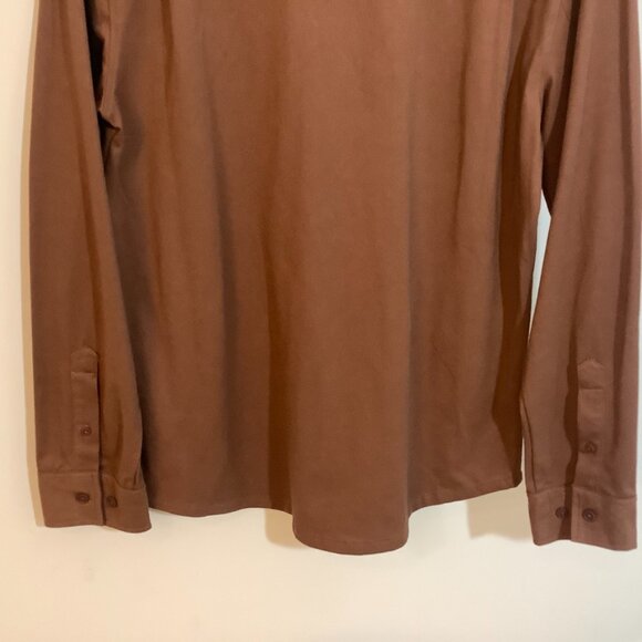 Mens VRST  Brown Long Sleeve Button Dress/Casual  Shirt Large  Stretch NWT - Picture 7 of 10